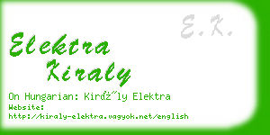 elektra kiraly business card